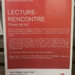 Le programme du vernissage de l'exposition des 90 ans de Plaisir de Lire à Sion.