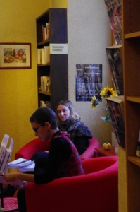 Nos auteures à la Bibliothèque d'Aubonne.