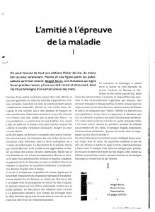 "Marine et Lila" dans la revue Les Lettres & les Arts. "Marine et Lila" dans la revue Les Lettres & les Arts.