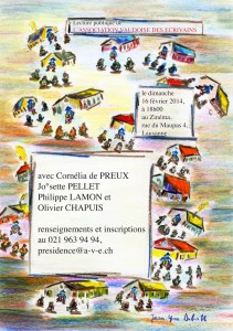 Lecture de Cornélia de Preux à Lausanne.