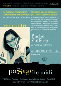 Rencontre avec Rachel Zufferey à Neuchâtel.