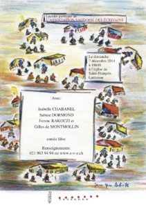 Lecture d'Isabelle Chabanel à Lausanne le 7 décembre 2014.