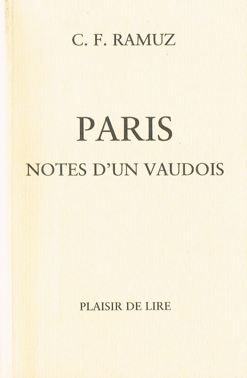 Paris, notes d’un Vaudois